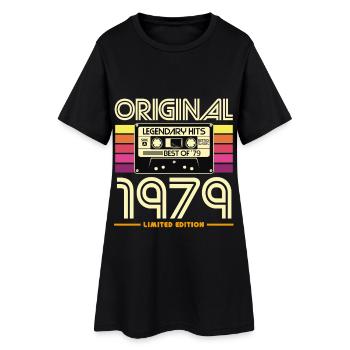 Original 1979 Cassette Retro - Women’s T-Shirt Dress - black - Front