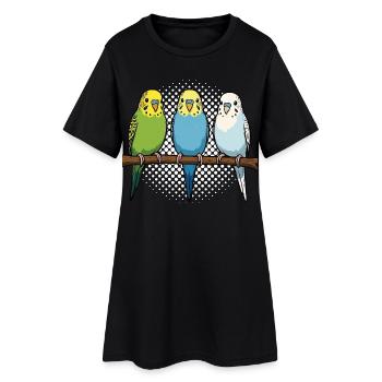 Propriétaires de perruches ondulées Propriétaires de perruches ondulées - Robe T-shirt Femme - noir - Devant