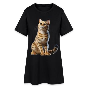 Savannah Katze Savannah Chat - Robe T-shirt Femme - noir - Devant