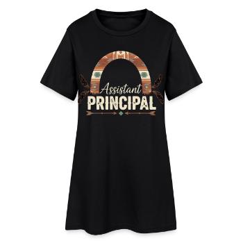 Konrektor Assistant Principal - Frauen T-Shirt-Kleid - Schwarz - Vorne