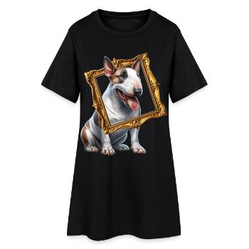 Bullterrier Bull Terrier - Robe T-shirt Femme - noir - Devant