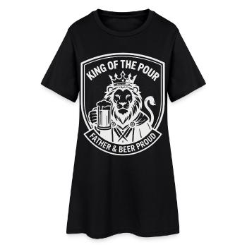 Vatertag Löwe King of the Pour Bier - Robe T-shirt Femme - noir - Devant