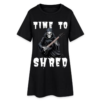 Time To Shred Grim Reaper Guitar - Women’s T-Shirt Dress - black - Front