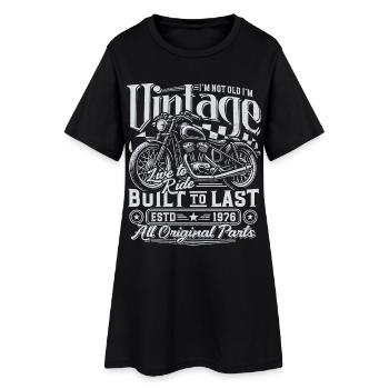 Cadeau d’anniversaire vintage de moto vintage 1976 - Robe T-shirt Femme - noir - Devant