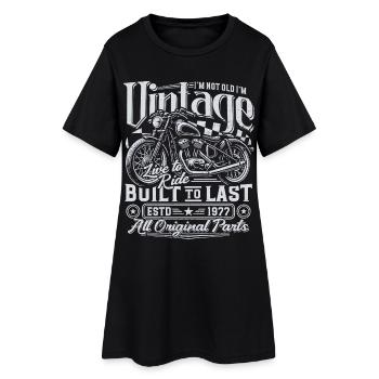 Cadeau d’anniversaire vintage de moto vintage 1977 - Robe T-shirt Femme - noir - Devant