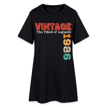 Millésime 1986 - Robe T-shirt Femme - noir - Devant
