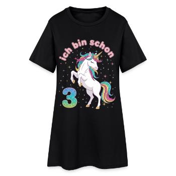 3rd Birthday Unicorn Girl I'm already 3 - Women’s T-Shirt Dress - black - Front