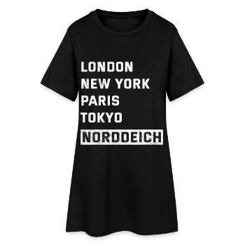 Vacances de la mer du Nord LONDRES, NEW YORK, PARIS NORDDEICH - Robe T-shirt Femme - noir - Devant