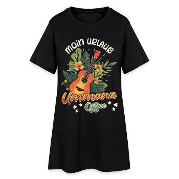 Ostsee MOIN URLAUB UMMANZ OSTSEE Lustiges - Frauen T-Shirt-Kleid - Schwarz - Vorne