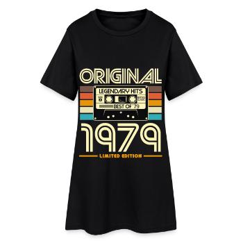 Originale Kassetten-Retro-Edition von 1979 - Frauen T-Shirt-Kleid - Schwarz - Vorne