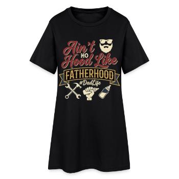 Paternité, vie de père, dire de père - Robe T-shirt Femme - noir - Devant