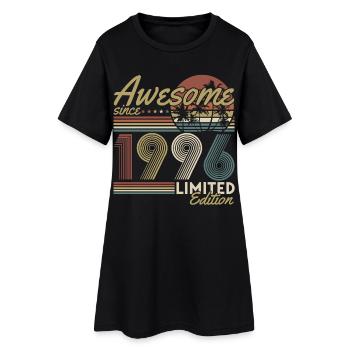 1996 Jahrgang Geburtstag Vintage Retro Geschenk - Frauen T-Shirt-Kleid - Schwarz - Vorne