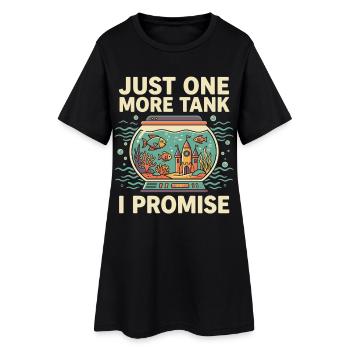Aquarium qui dit des poissons drôles - Robe T-shirt Femme - noir - Devant