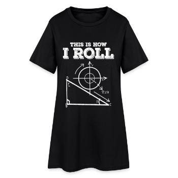 Voici comment je roule un diagramme mathématique - Robe T-shirt Femme - noir - Devant