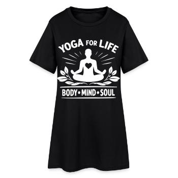 Yoga for Life Body Mind Soul Meditation - Robe T-shirt Femme - noir - Devant