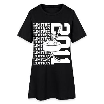 ÉDITION LIMITÉE 2011 ANNIVERSAIRE DU HOCKEY SUR GLACE 15E - Robe T-shirt Femme - noir - Devant