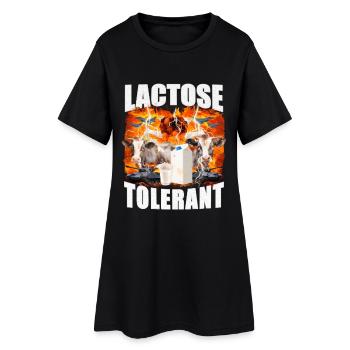Mème du sarcasme tolérant au lactose - Robe T-shirt Femme - noir - Devant