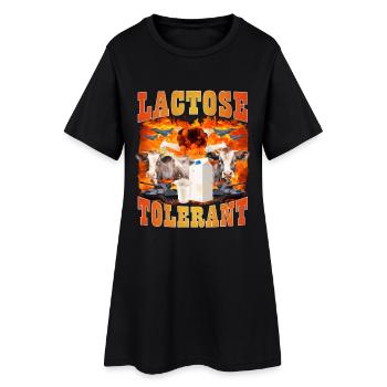 Mème du sarcasme tolérant au lactose - Robe T-shirt Femme - noir - Devant