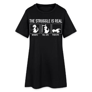 Le défi, c’est le vrai t-shirt de sport Dino - Robe T-shirt Femme - noir - Devant