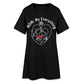 Mon Tout : L’amour de maman - Robe T-shirt Femme - noir - Devant