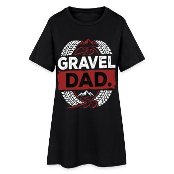 Gravel Dad Bike Offroad Dad Biker - Women’s T-Shirt Dress - black - Front