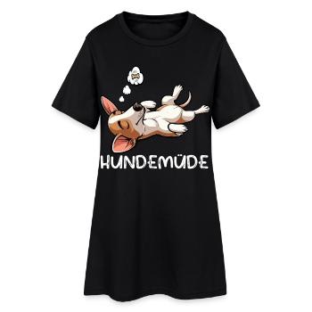 Hundemüde Podenco Podencos Podencoliebhaber  - Frauen T-Shirt-Kleid - Schwarz - Vorne