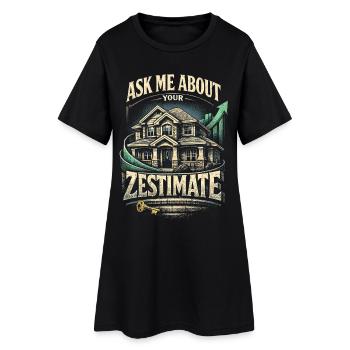 Un agent immobilier m’a demandé à propos de Zestimate - Robe T-shirt Femme - noir - Devant