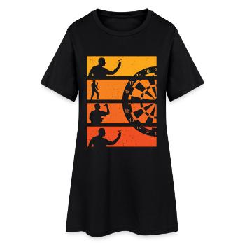 Fléchette Battement De Cœur Joueur Fléchette Darts - Robe T-shirt Femme - noir - Devant