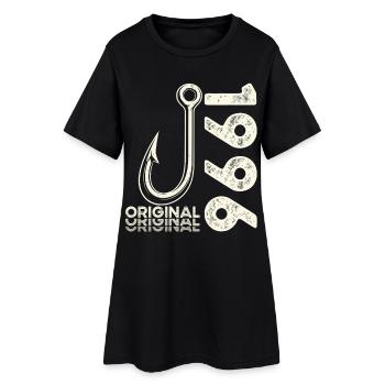 Cadeau pour le 30e anniversaire Pêcheur Pêcheur 1996 - Robe T-shirt Femme - noir - Devant