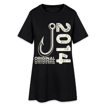 Cadeau pour le 12e anniversaire Pêcheur Pêcheur 2014 - Robe T-shirt Femme - noir - Devant