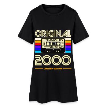 Original 2000 Nostalgia Cassette Limited - Frauen T-Shirt-Kleid - Schwarz - Vorne