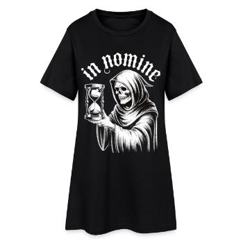 Grim Reaper Skull Time Memento Mori Gothic Shirt - Women’s T-Shirt Dress - black - Front