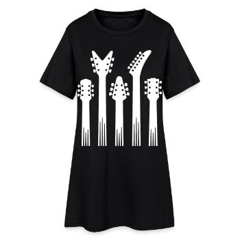 Silhouettes de tête de guitare - Robe T-shirt Femme - noir - Devant