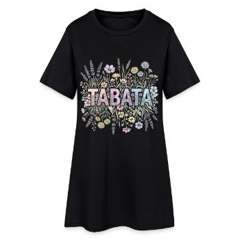 Fleurs de fitness Tabata Workout - Robe T-shirt Femme - noir - Devant