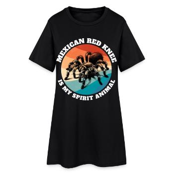 Dictons de la tarentule à genoux rouge - Robe T-shirt Femme - noir - Devant