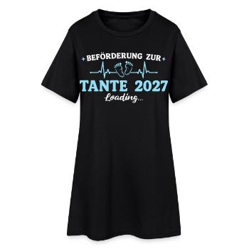 Tante 2027 Beförderung zur Tante Geschenk - Frauen T-Shirt-Kleid - Schwarz - Vorne