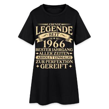 Lebende Legende seit 1966 Jahrgang Geschenk - Frauen T-Shirt-Kleid - Schwarz - Vorne