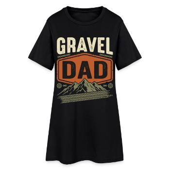 Gravel Dad Bike Dad Biker Gift - Women’s T-Shirt Dress - black - Front
