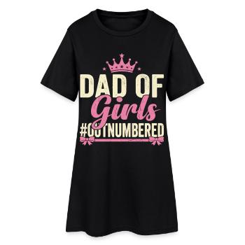 Cadeau de la fierté Papa des Filles - Robe T-shirt Femme - noir - Devant