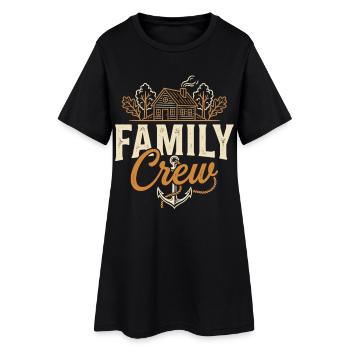 Family Crew Family Home - Women’s T-Shirt Dress - black - Front