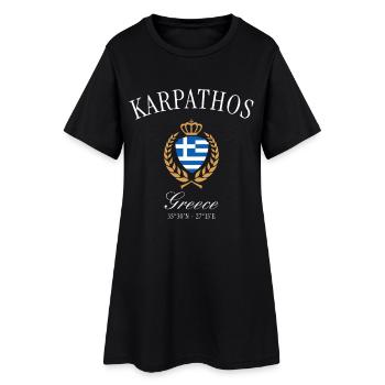 Armoiries de la Couronne de Karpathos Grèce Souvenir de voyage - Robe T-shirt Femme - noir - Devant