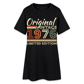 1976 Vintage Rétro Cadeau D’anniversaire - Robe T-shirt Femme - noir - Devant