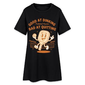 Joueur drôle de pickleball Bon au Dinking Mauvais à - Robe T-shirt Femme - noir - Devant