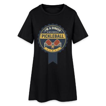 Pickleball Funny Player Im A Dinker Not A Fighter - Women’s T-Shirt Dress - black - Front