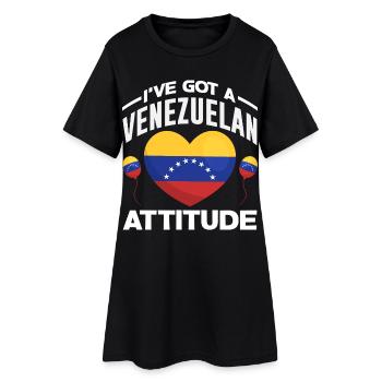 Venezuela Flagge Stolz & Heimat Venezuela - Frauen T-Shirt-Kleid - Schwarz - Vorne