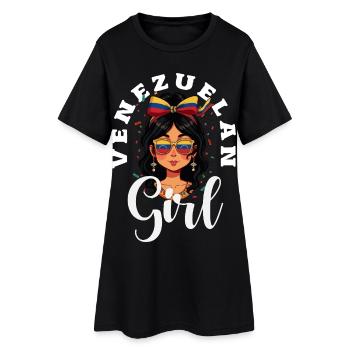 Venezuela Flagge Stolz & Heimat Venezuela - Frauen T-Shirt-Kleid - Schwarz - Vorne