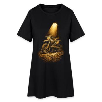 Dirtbike Dirt Bike Motocross - Women’s T-Shirt Dress - black - Front