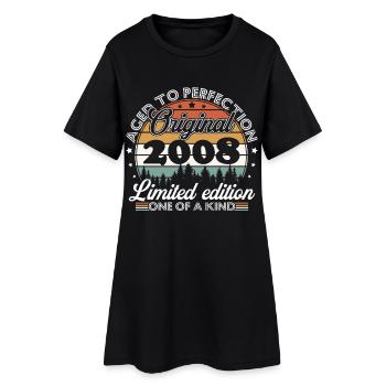 Original 2008 Vintage Vintage Birthday Gift - Women’s T-Shirt Dress - black - Front