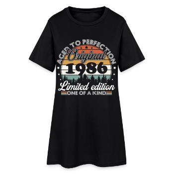 Original 1986 Vintage Vintage Birthday Gift - Women’s T-Shirt Dress - black - Front