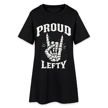proud lefty - Women’s T-Shirt Dress - black - Front